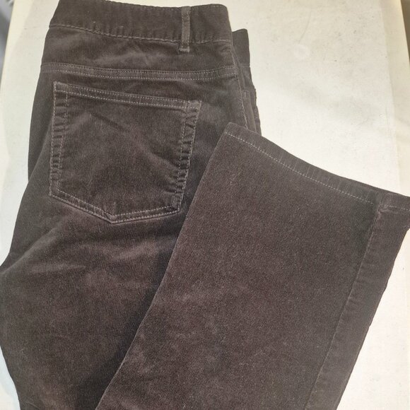 Chaps Denim Petite Corduroy Pants, Dark Brown in size 12P - Picture 5 of 12